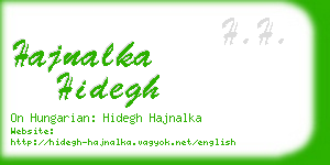 hajnalka hidegh business card